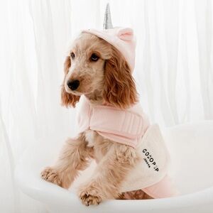Cocopup Pink Unicorn Dog Drying Towel Large